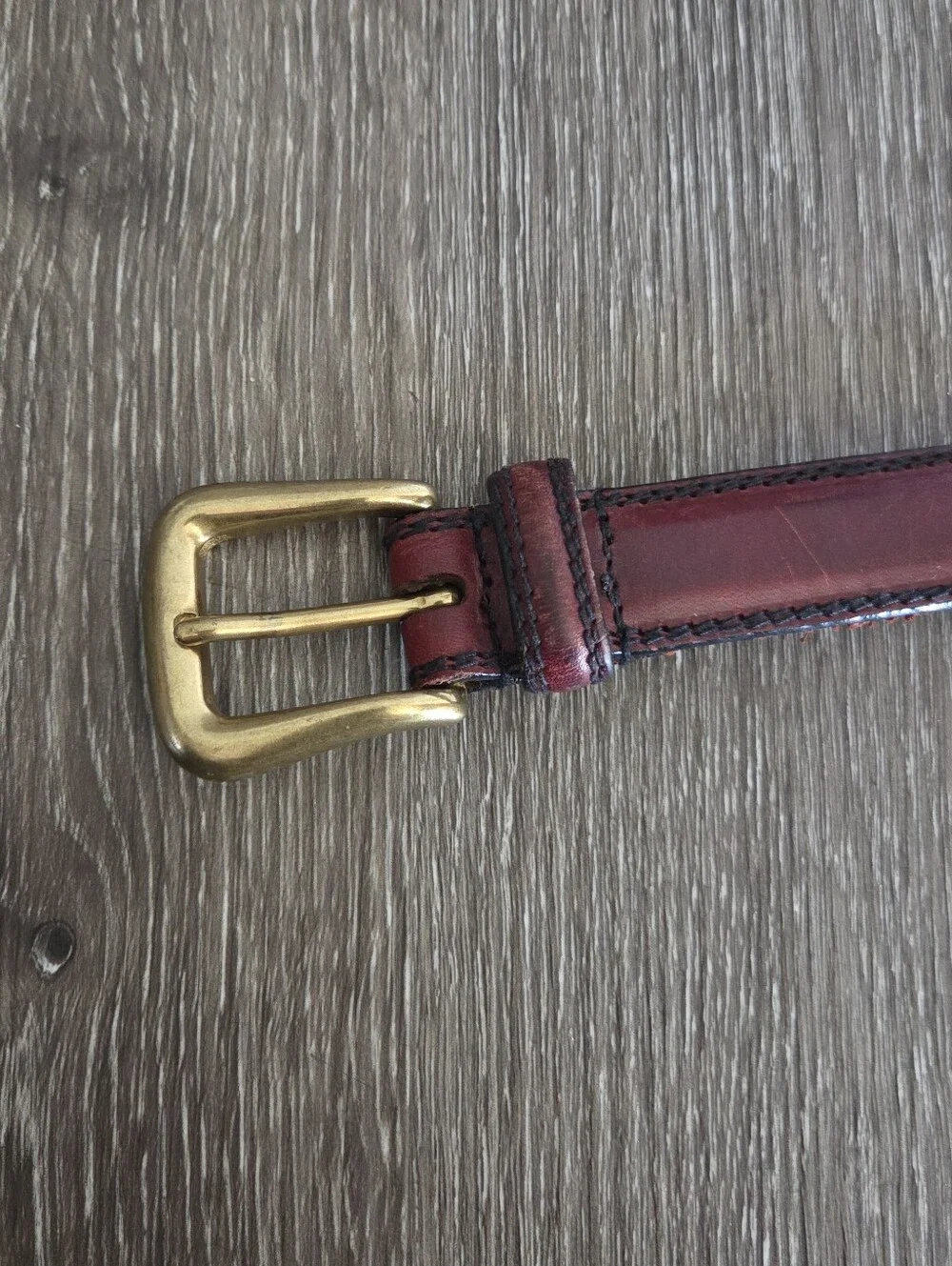 Canterbury Men's Leather Belt in Burgundy 38